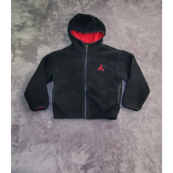 Jordan Other - Jordan Hoodie Jacket Girls Sz S 8-10 Black Red Zip Up Basketball Jumpman C2-15